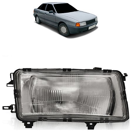 Farol Audi A80 1986 A 1991 Lente Estriada Ld