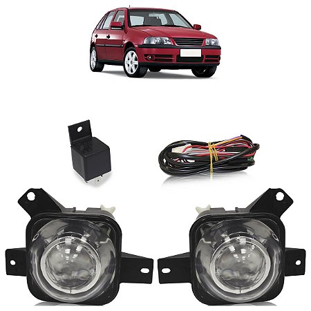 Kit Farol Auxiliar Gol Parati G3 1999 A 2005 Saveiro Botão Universal