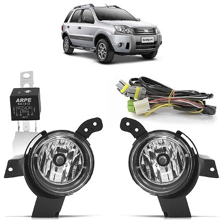 Kit Farol Auxiliar Ecosport 2008 A 2012 Botão Universal BR965