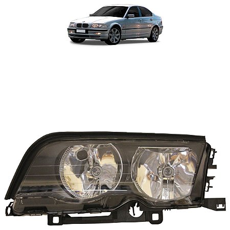 Farol Série BMW 3 1999 A 2001 Máscara Negra L. Equerdo ZN1313217