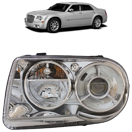 Farol 300C 2005 A 2009 Com Plug Para Xenon Sem Luz De LE ZN1313245