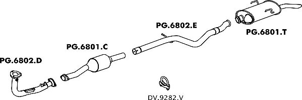Silencioso Peugeot 106 1.0 8V 98 A 2001