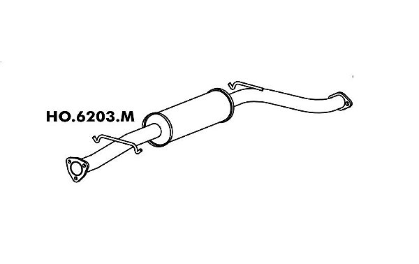 Silencioso Honda Accord 2.2I 95/98 / 2.3 Ex Intermediario