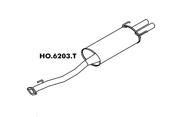 Silencioso Accord 2.2I 95/98 / 2.3 Ex Traseiro