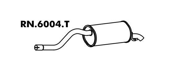 Silencioso Clio 1.0 8V Hatch / Sedan 99 A 2012 Traseiro