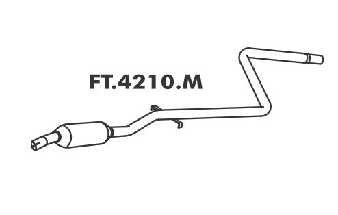 Silencioso Fiorino Fire 1.3 8V 2003 A 2013 Intermediario 4210M