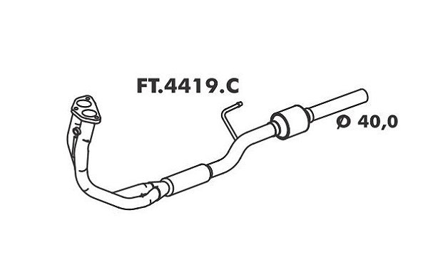 Catalisador Com Tubo Flexivel Palio 1.0 8V Fire Até 2005 Novo Original Mastra