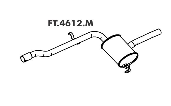 Silencioso Marea 2.4 L 20V / Sw 99 Em Diante Intermediario
