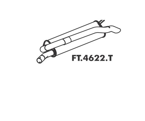 Silencioso Marea/Sw 1.8 16V 99 Em Diante/ Marea / Sw 1.6 16V 2005 A 2007 Traseiro