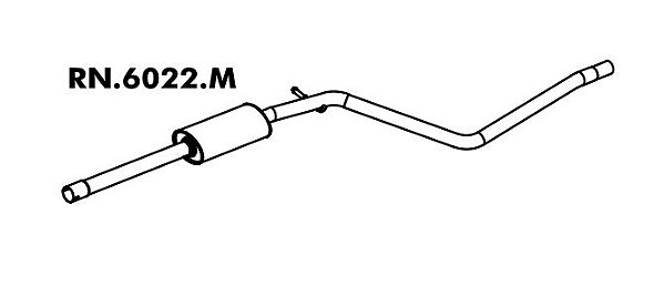 Silencioso Logan 1.6 8V / 16V 2008 A 2013 Intermediario