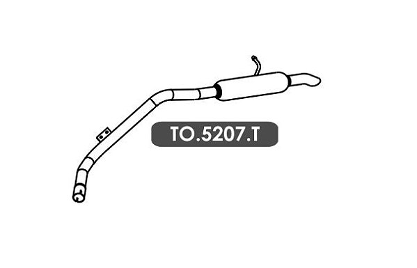 Silencioso Etios Hatch 1.3 / 1.5 16V 2012 A 2016 Traseiro