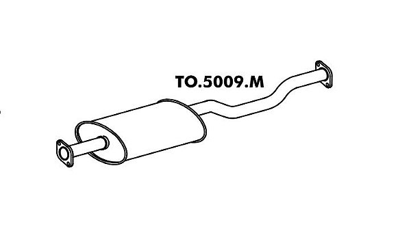 Silencioso Pick-Up Bandeirante Motor Toyota 94 Em Diante Intermediario