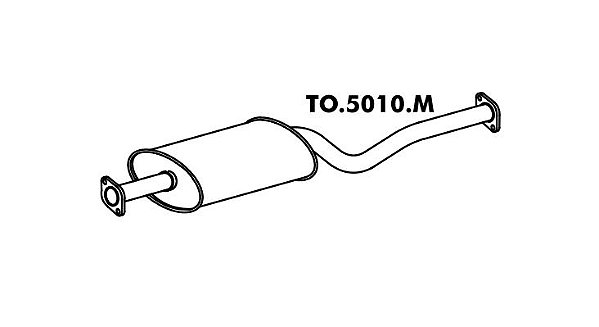 Silencioso Pick-Up Bandeirante Motor Toyota 94 Em Diante Intermediario