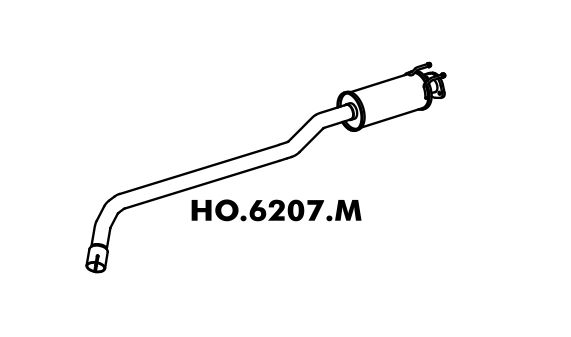 Silencioso Honda Civic 1.7 2001 A 05/2006 Intermediario