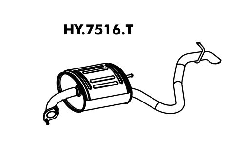 Silencioso I30 2.0 16V 2009 A 2013 Traseiro