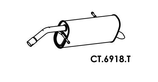 Silencioso Aircroos 1.6 16V / C3 Picasso 1.5 / 1.6 16V 2011 Em Diante Traseiro