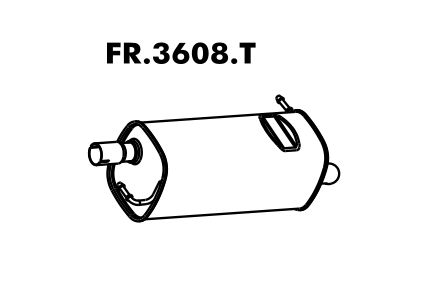 Silencioso Fiesta Traseiro 2003/2008 Tuper 10152 = 3608T