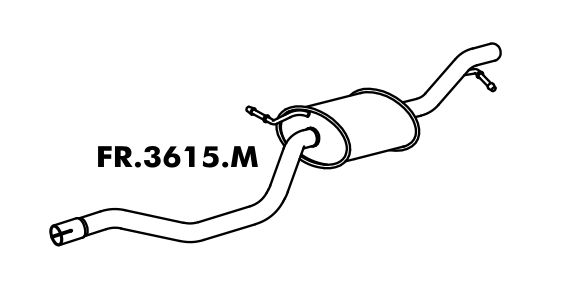 Silencioso Ecosport 2.0 4X2 / 2.0 4X4 Gasolina 2004 A 2012 Intermediario