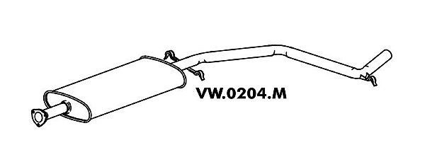 Silencioso Escort L / Gl / Ghia / Xr3 / Verona 1.6 / 1.8 / 2.0 07/94 Até 96