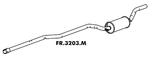 Silencioso Escort L / Gl / Ghia / Xr3 07/86 Até 10/89 Interemdiario