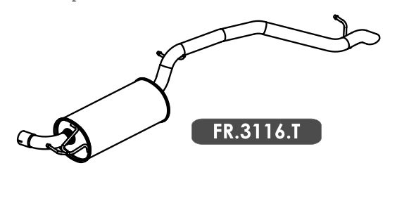 Silencioso Focus 1.6 16V / 2.0 16V Hatch / Sedan 2010 A 2013 Traseiro