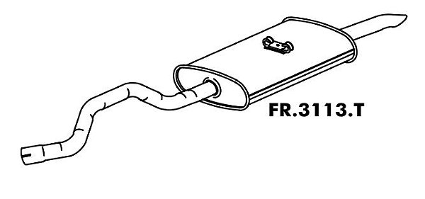 Silencioso Taurus Lx 3.0 V6 / V8 94/95 Traseiro