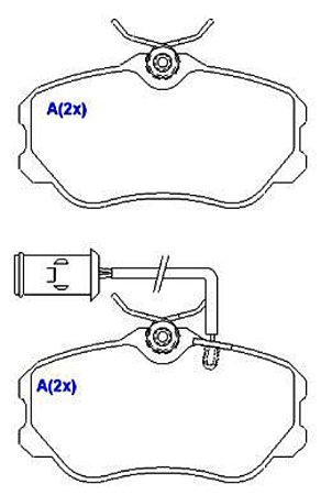 Pastilha Freio Alfa Romeo Dianteira Alarme Sistema Lucas 1008 SYL