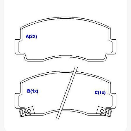 Pastilha Freio Accelo Caminhão Dianteira c Alarme Akebono 1023 SYL