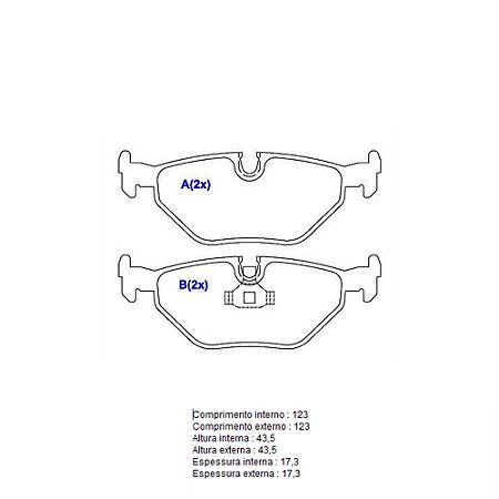 Pastilha Freio BMW Serie 1/3/5/M Traseira Sistema Teves 1060 SYL