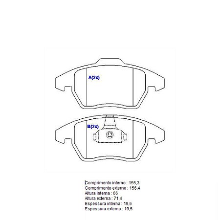 Pastilha Freio Citroen C4/3008/307/308 Dianteira Teves 1136 SYL