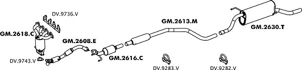 Silencioso Cobalt 1.4 / 1.8 2012 Em Diante Intermediario