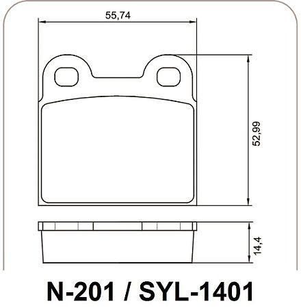 Pastilha Freio Puma/Brasilia/Fusca Dianteira/Traseira Teves 1401 SYL