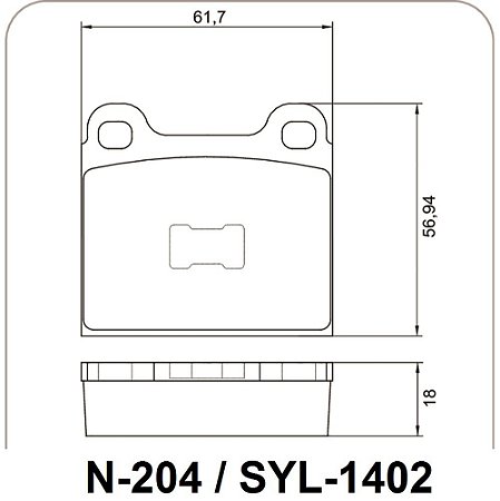 Pastilha Freio Gol/Parati/Saveiro/Voyage Dianteira Teves 1402 SYL