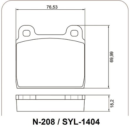 Pastilha Freio Kombi Dianteira/Traseira Sistema Teves 1404 SYL