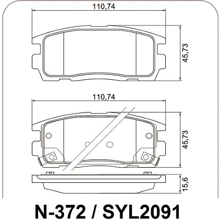 Pastilha Freio Captiva Traseira Alarme Sistema Akebono 2091 SYL