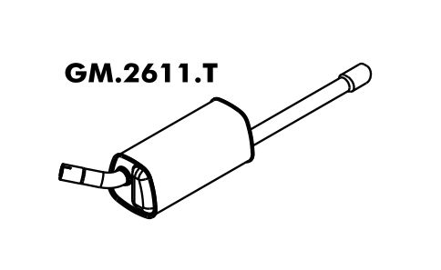 Silencioso Corsa 1.0 8V / 1.4 8V Hatch / Sedan Flex 09/2005 A 2012 Gii Traseiro