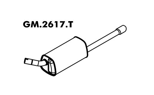 Silencioso Corsa 1.0 8V / 1.4 8V Hatch / Sedan Flex 09/2005 A 2012 Gii Traseiro