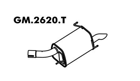 Silencioso Corsa 1.0 8V / 1.4 8V Hatch / Sedan Flex 09/2005 A 2012 Gii Traseiro