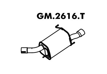 Silencioso Corsa 1.0L 8V Hatch / Sedan 2002 A 08/2005 Traseiro