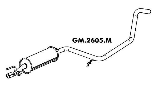 Silencioso Corsa Pick-Up 1.6 8V 95 A 2003 Intermediario
