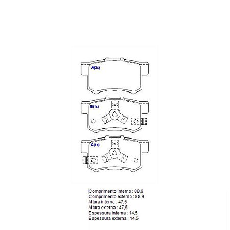 Pastilha Freio Honda CRV Traseira Sistema Akebono 2254 SYL