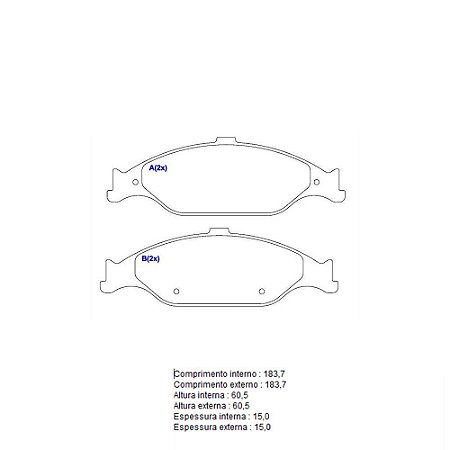 Pastilha Freio Ford Mustang Dianteira 3219 SYL