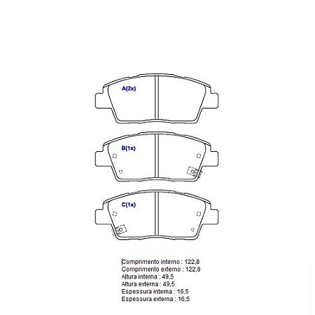 Pastilha Freio HB20 Dianteira Sistema Mando 6260 SYL