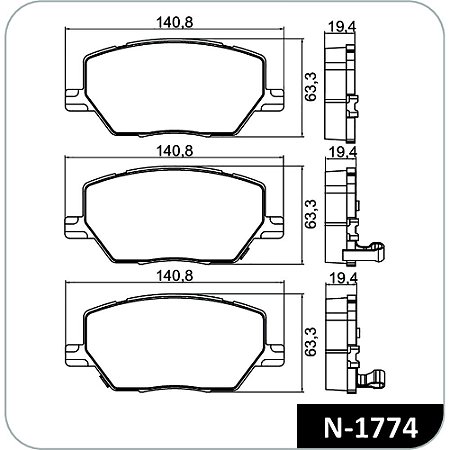 Pastilha Freio Toro/Compass/Renegade Dianteira Mando N1774 Cobreq