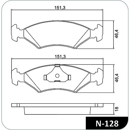 Pastilha Freio Escort/Verona/Logus/Pointer Dianteira Teves N128 Cobreq
