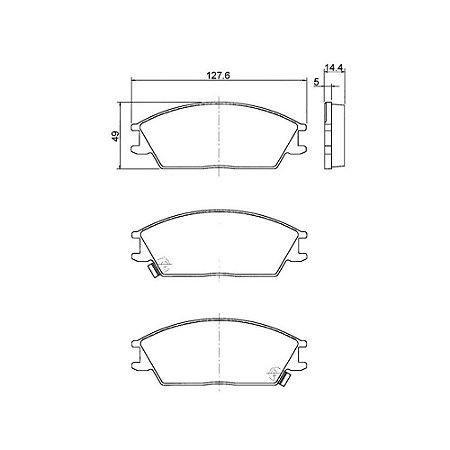 Pastilha Freio Accent/Elantra/Excel/J3 Dianteira Akebono N1201  Cobreq