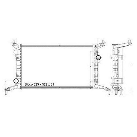 Radiador Celta / Prisma Agua - S/ Ar