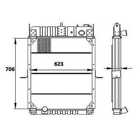 Radiador Agua Ford F12000 / F14000