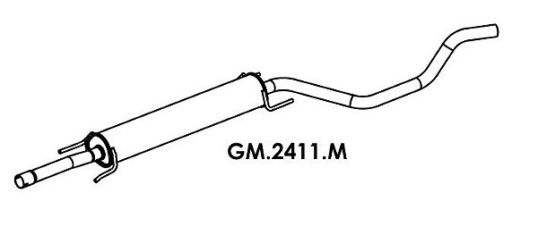 Silencioso Meriva Intermediario  1.4 8V 2009 A 2012