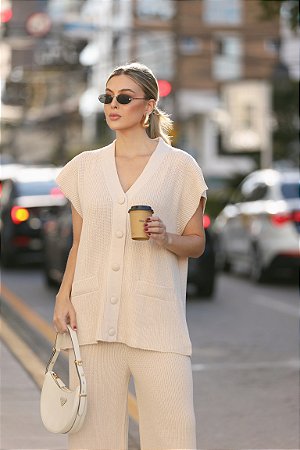 Conjunto de Tricot Bella Creme